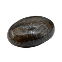 Bronzite Palm Stone - Pocket Massage Worry Stone for Natural Body Chakra Balancing, Reiki Healing and Crystal Grid Bronzite