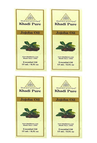 Khadi Pure Herbal Jojoba Essential Oil, 15 ml (Pack of 4)
