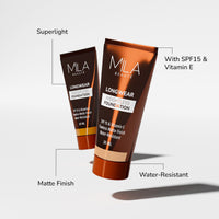 Mila Beauté Longwear Weightless Foundation | Matt Finish With SPF 15 and Vitamin E | Water Resistant Buildable Formula & Super Light | Liquid Foundation | Shade - (202 Pure Natural, 30ml)