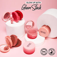 RENEE Glam Stack 3-In-1 Lip & Cheek Tint - Nude 4.5gm - 3 Shades in 1, Rich Creamy Natural Seamless Finish, Smooth & Blendable Formula- Travel Friendly, Quick & Easy to Use