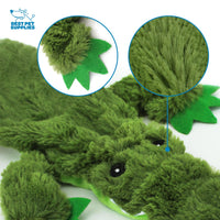Best Pet Supplies 2-in-1 Stuffless Squeaky Dog Toys with Soft, Durable Fabric for Small, Medium, and Large Pets, No Stuffing for Indoor Play, Holds a Plastic Bottle - 4 Figures, Medium Multicolor/Wild Duck,Hare,Squirrel,Alligator