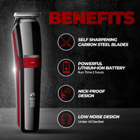 Beardo Ape-X 3-in-1 Multipurpose Trimmer for Men | Grooming Kit :- Trimmer, Shaver, Ear & Nose Trimmer | Stainless Steel self-sharpening blades | USB charge | Gift For Brother | Gift For Friends