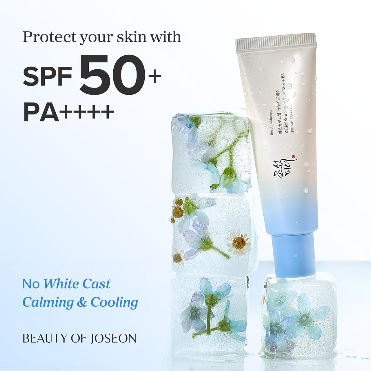 [Beauty of Joseon] Relief Sun Aqua-fresh Rice + B5 Sunscreen SPF 50+ PA++++ (50ml) | Lightweight, No White Cast, Cooling & Hydrating, For All Skin Type