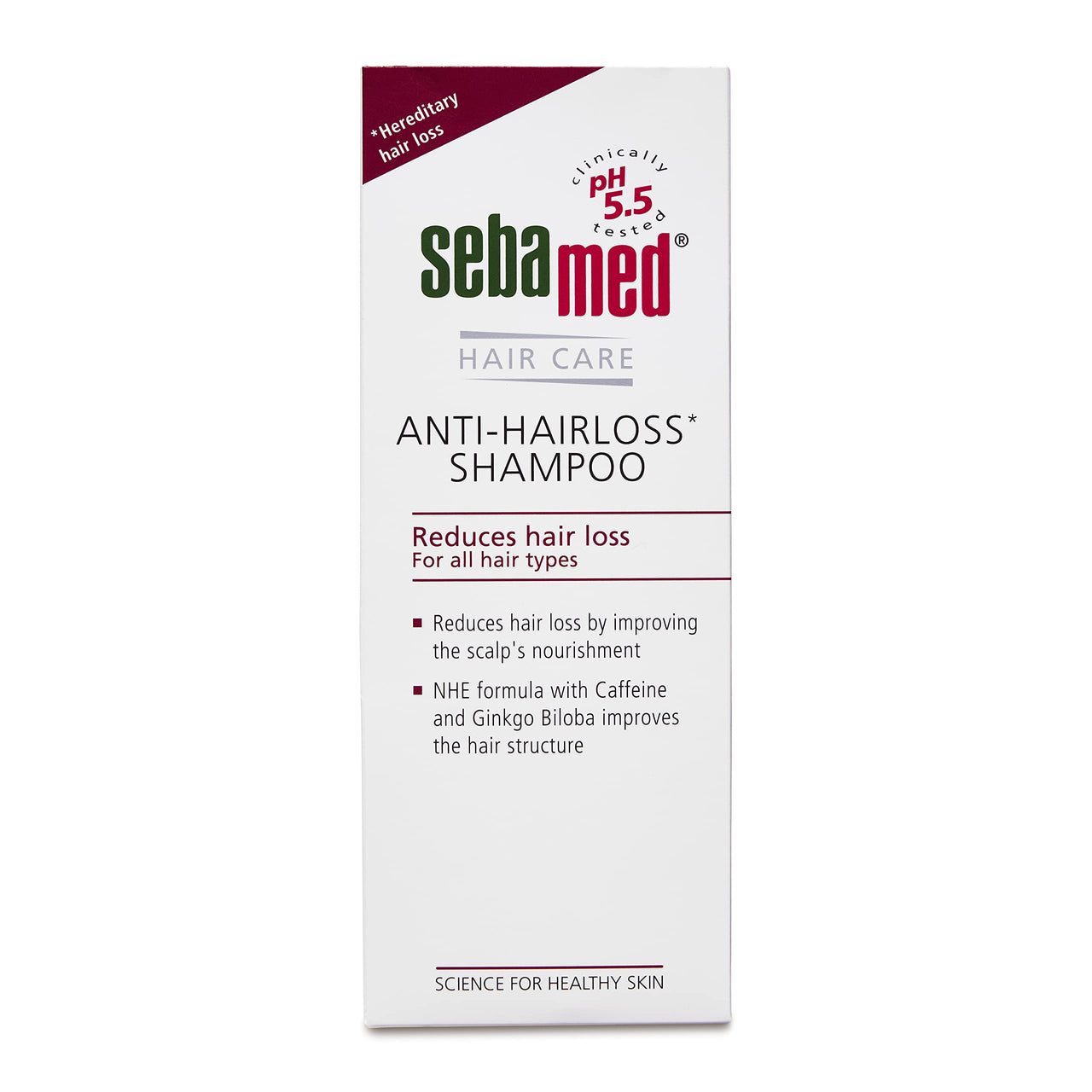 Sebamed Anti Hairloss Shampoo 200Ml | Ph 5.5 | Reduces Hairloss | Caffeine & Gingko Biloba | All Hair Types | Pack of 4
