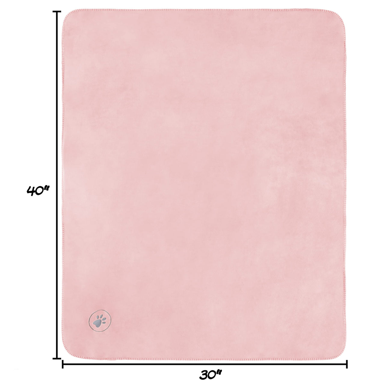PETMAKER Waterproof Dog Blanket - 30x40-Inch Reversible Sherpa Dog Blanket for Couch, Bed, or Car - Protects from Spills, Stains, or Pet Fur (Pink) Medium Pink