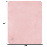 PETMAKER Waterproof Dog Blanket - 30x40-Inch Reversible Sherpa Dog Blanket for Couch, Bed, or Car - Protects from Spills, Stains, or Pet Fur (Pink) Medium Pink
