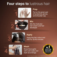 Cuticolor Permanent Hair Color Cream|Dr prescribed|Suitable for Sensitive Skin|Eco Mechanism for Preserving Scalp Health|No Ammonia|No PPD|Enriched with Portulaca & Boseivela Extracts(Black,Pack of 1)