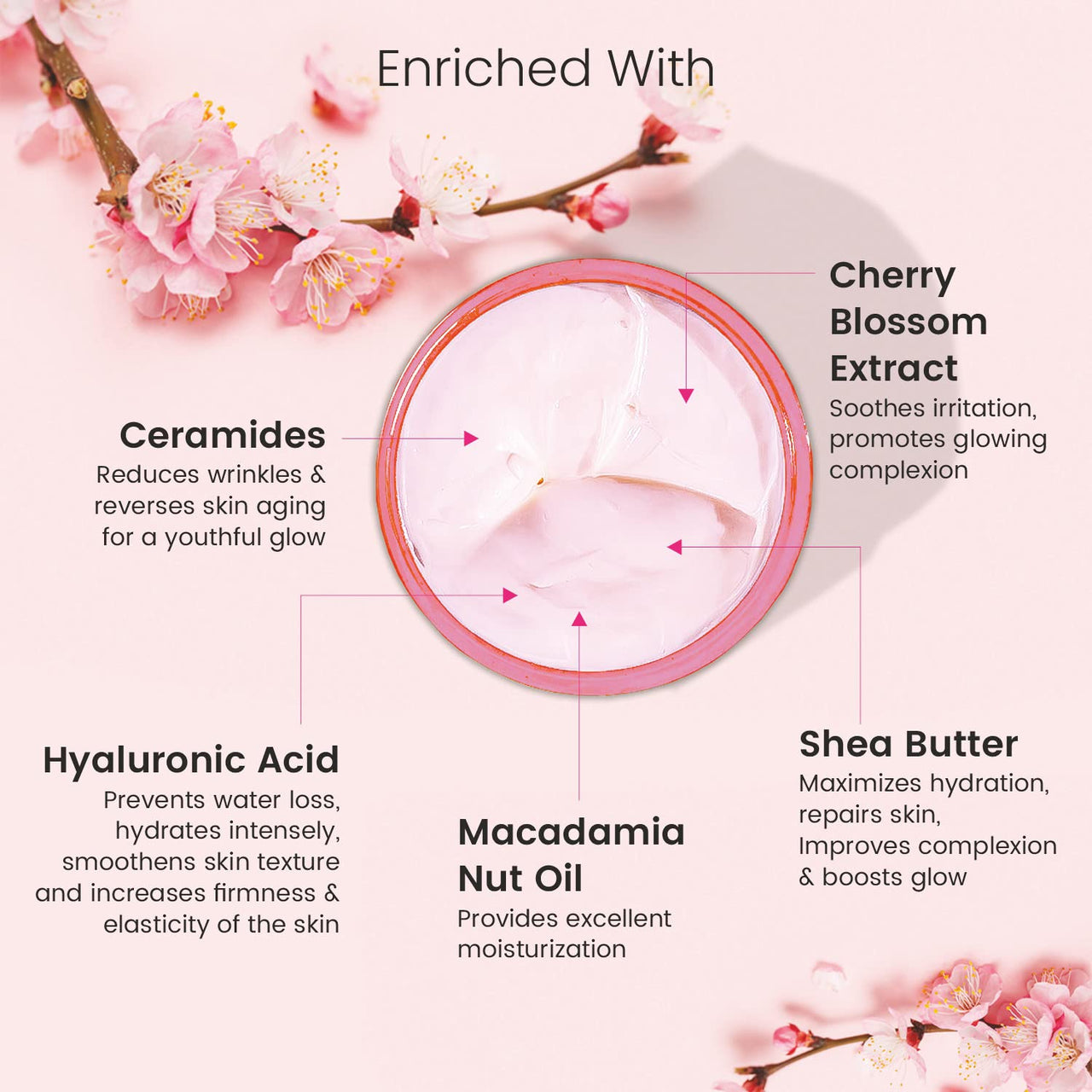 BRYAN & CANDY Japanese Cherry Blossom Body Butter |Ph5.5 Skin Friendly | 72hrs Moisturization | 100% Vegan