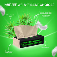 Beco Bamboo Super Soft Facial Tissue 100 Pulls (Pack of 12), 1200 Pulls 2 ply 100% Natural and Ecofriendly