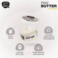 Wagging Tails Paw Butter for Dogs & Cats | Moisturizes, Heals & Repairs Dry & Cracked Paws, Elbows & Itchy Nose | Lick Safe Paw Balm (50 g) (Pack of 1)