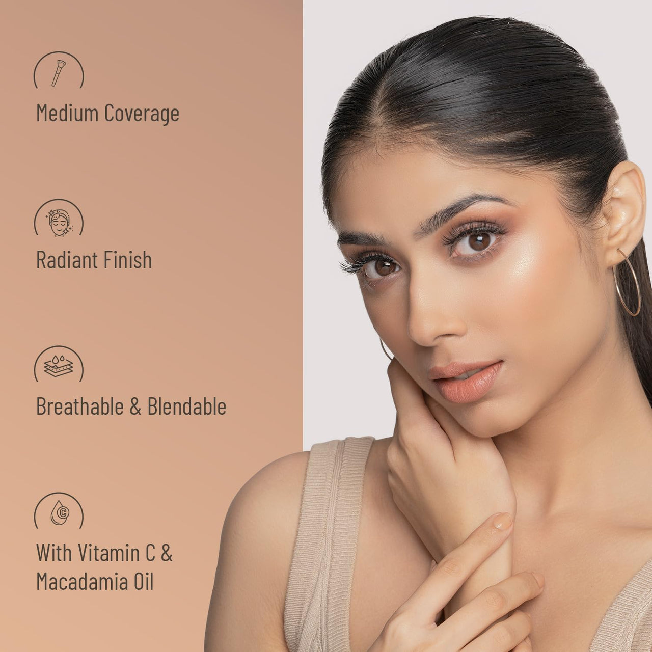Swiss Beauty Flawless Finish Foundation | Medium Coverage | Lightweight |Oil-Free Formula |Radiant Finish | Shade - White Ivory, 50gm