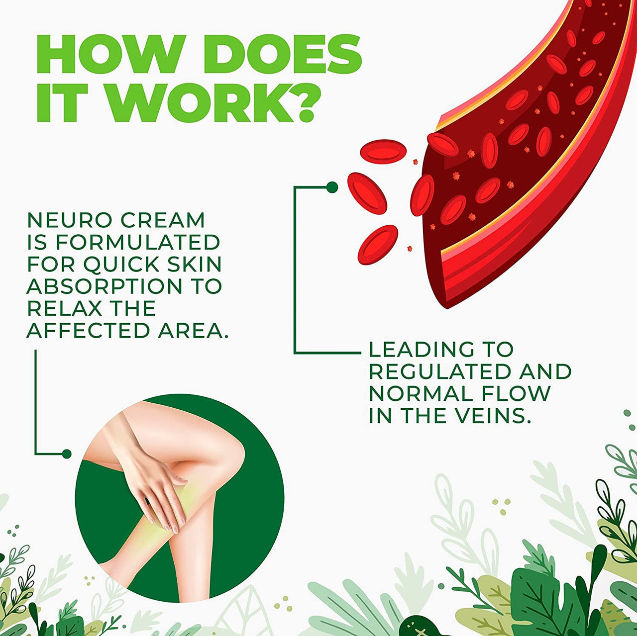 Herb & Hill Neuro Cream | Ayurvedic cream for Better Circulation in Hands & Legs | Hand & Leg Massage Cream - 50 Gms.