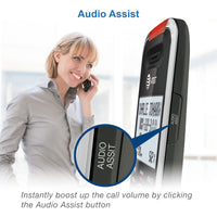 AT&T BL102-2 DECT 6.0 2-Handset Cordless Phone for Home with Answering Machine, Call Blocking, Caller ID Announcer, Audio Assist, Intercom, and Unsurpassed Range, Silver/Black 2 Handset