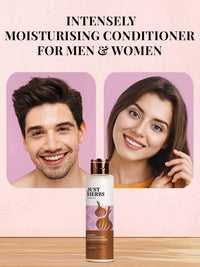 Just Herbs Castor Conditioner with Onion Black Seed Oil & Bhringraj for Hair Growth, Hair fall Control & Colour Treated Hair - Suitable for Men & Women -100 ml