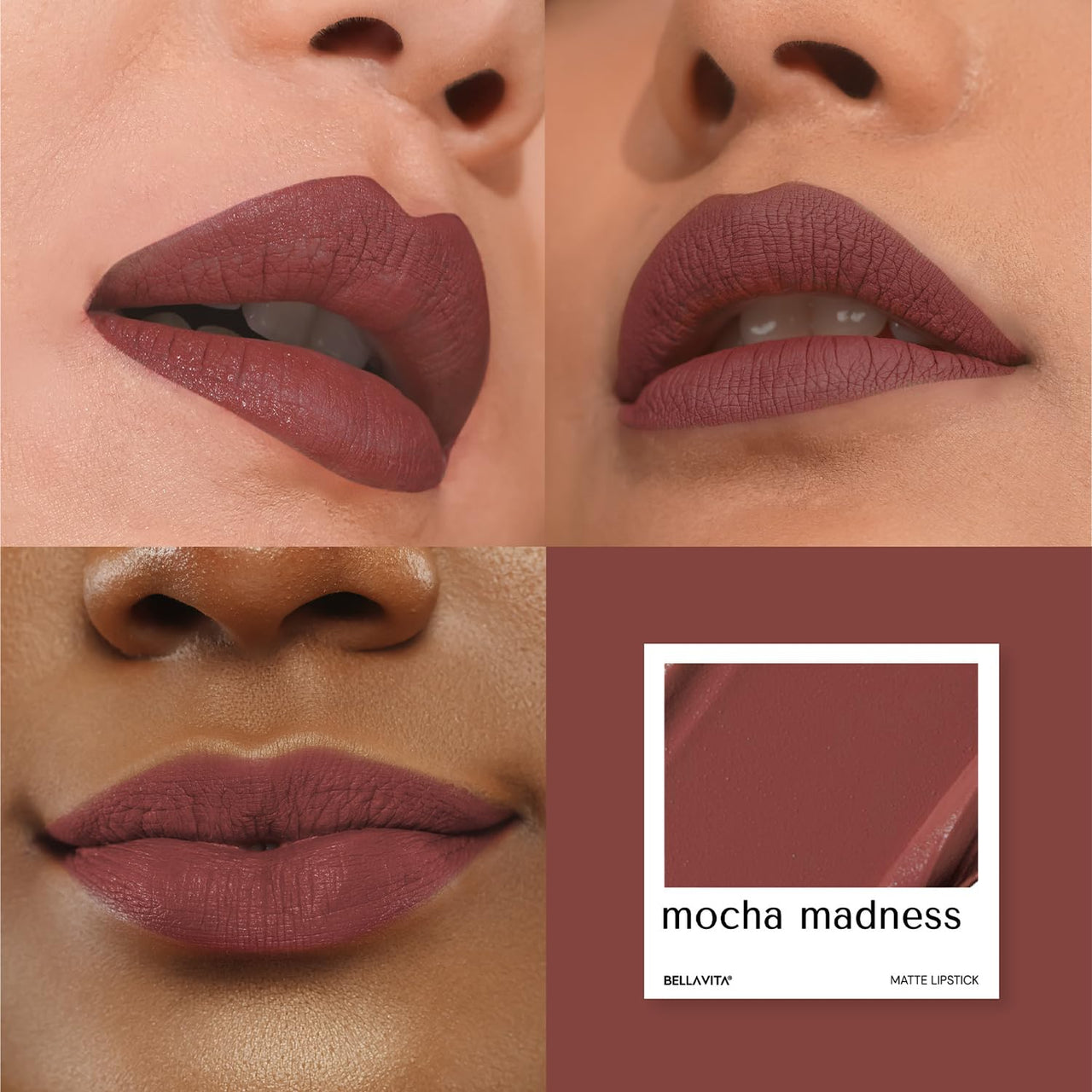 Bella Vita Organic Starry Night Combo|Kiss Proof Liquid Lipstick|Naughty Nude + Mocha Madness|Transfer-Proof|Smudge-Proof|Intense Moisturisation|18-Hr Stay|Ultra Matte Finish|4.5Ml Each