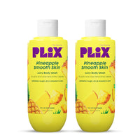 PLIX - THE PLANT FIX Pineapple 5% Lactic Acid Exfoliating Body Wash For All Skin Types | Paraben-Free Shower Gel | For Dry, Rough & Strawberry Skin | 236 ml Pack of 2