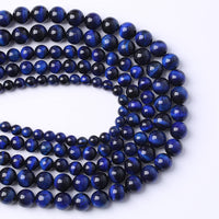 8mm 45PCS Natural Stone Lapis Blue Tiger Eye Beads 5A Quality Spacer Loose Beads for Jewelry Making DIY Bracelet Accessories Energy Crystal Healing Power Strand 15 inches Lapis Blue Tiger Eye Stone 8mm