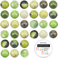 100Pcs Natural Crystal Beads Stone Gemstone Round Loose Energy Healing Beads with Free Crystal Stretch Cord for Jewelry Making (Australian Chrysoprase, 8MM) Australian Chrysoprase