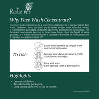 Rustic Art Organic Neem Basil Face Wash Concentrate | Anti acne (pimples), sulphate, paraben free cleanser for women & men | Suitable for teenagers | 50g (Pack of 1)