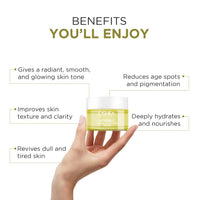 Oshea Herbals Brightening & Skin Illuminating Face Cream For All Skin Types | Hydrates, Fades Age Spots & Refines Texture| Enriched with Mulberry Extract & Vitamin C - 50 g