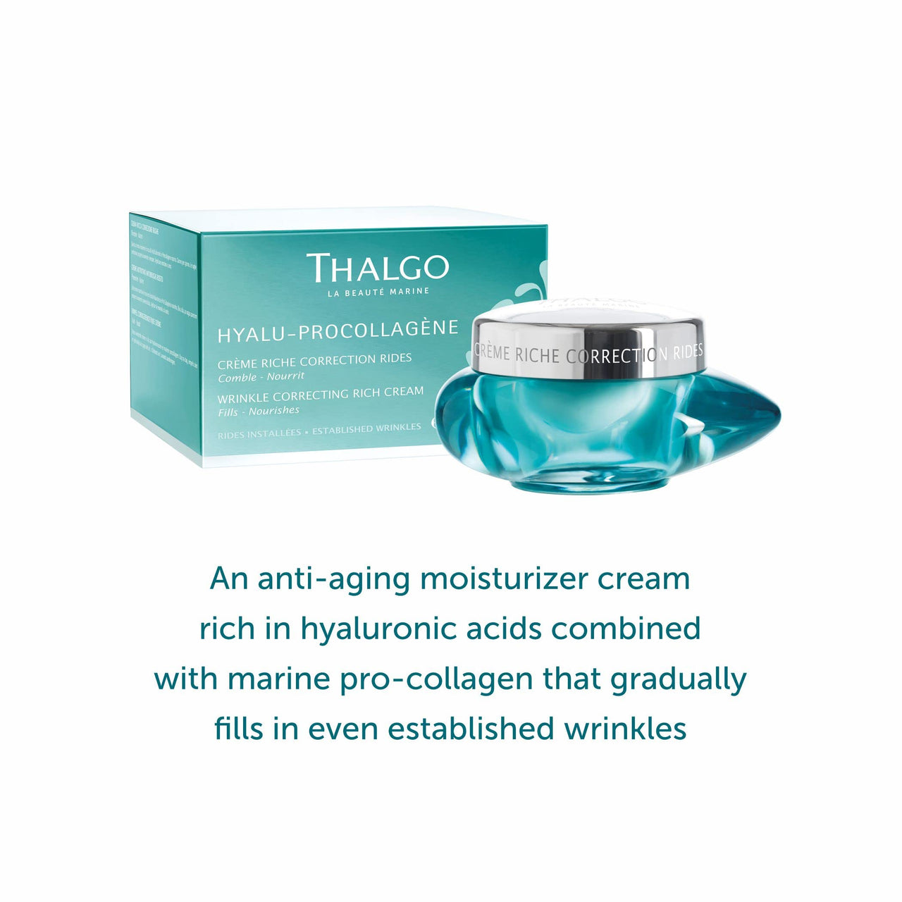 Thalgo Wrinkle-Correcting Rich Cream - Advanced Anti-Aging Cream for Deep Nutrition and Wrinkle Reduction - 50ml