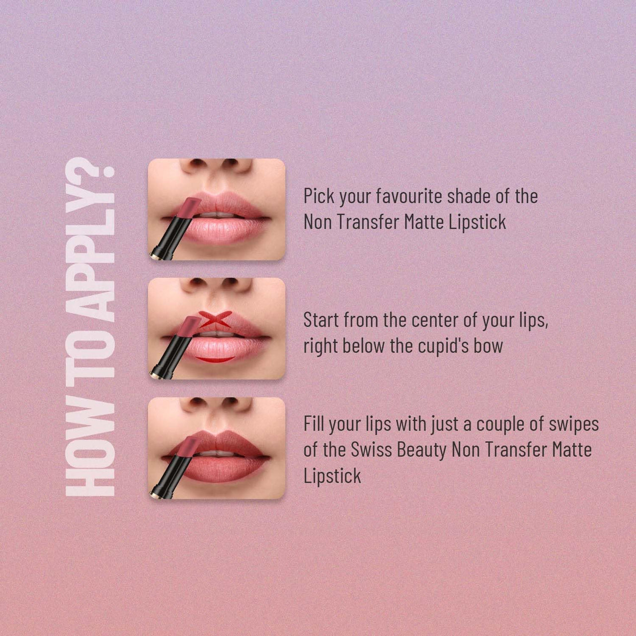 Swiss Beauty Non-Transfer Waterproof Lipstick with Jojoba Seed Oil | Matte Finish | Long-Lasting | Highly Pigmented | Shade- Royal Maroon, 3gm