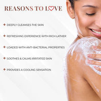 Just Herbs Deep Cleansing Cooling Body Wash with Mint and Activated Charcoal for Men and Women 300 ml