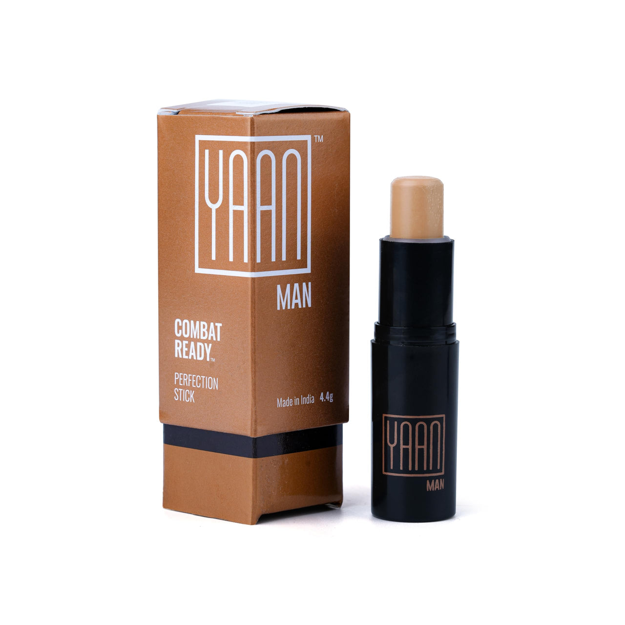 Yaanman Natural Concealer for Men (Medium Shade), 4.4g | Erase Dark Circles, Scars, Pigmentation| Perfection Stick For Perfect Skin, Medium Coverage | With Shea Butter and Vitamin E,