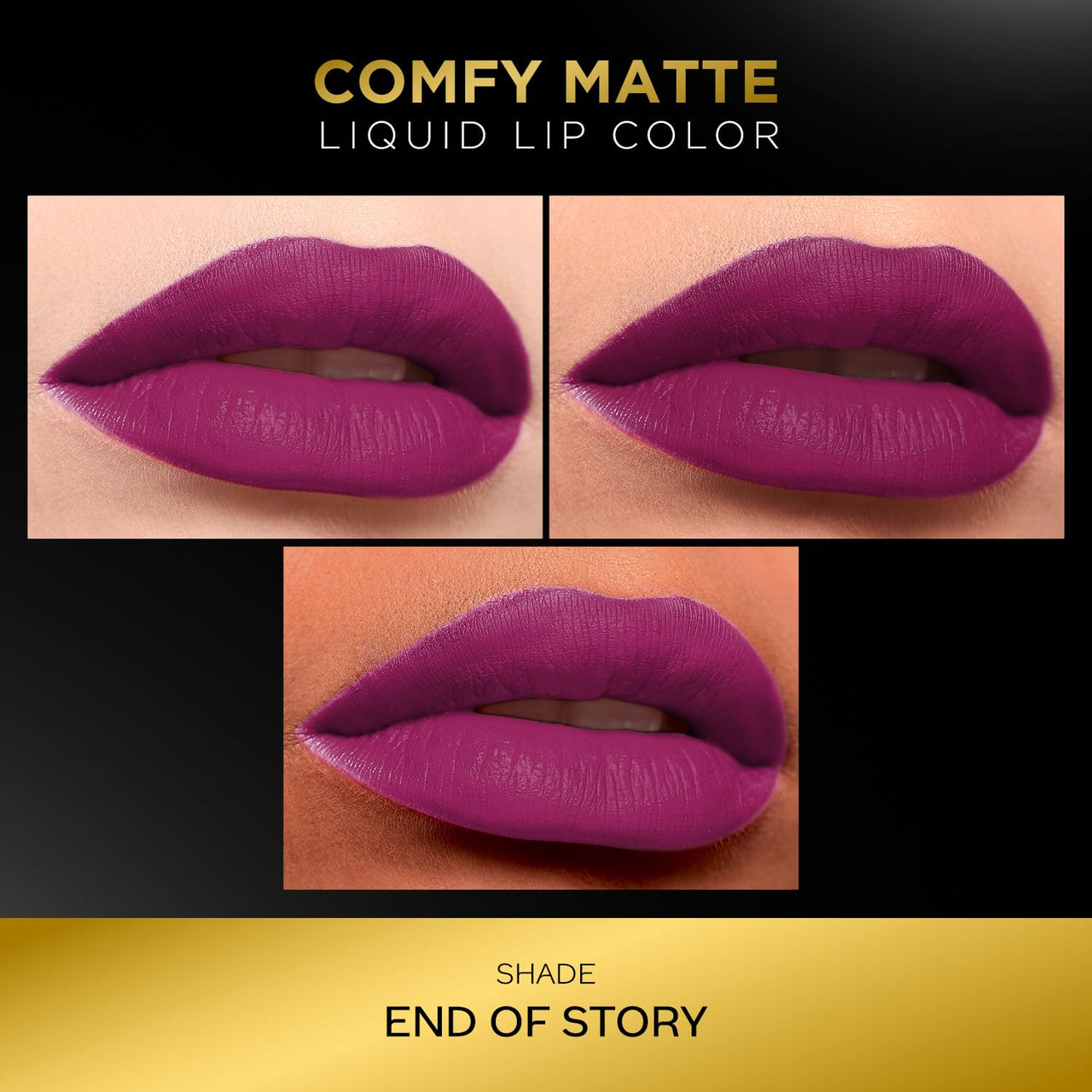 FACES CANADA Comfy Matte Liquid Lipstick - End Of Story 03 (Plum), 3 ml | Comfortable 10HR Longstay | Intense Matte Color | Almond Oil & Vitamin E Infused | Super Smooth | No Dryness | No Alcohol