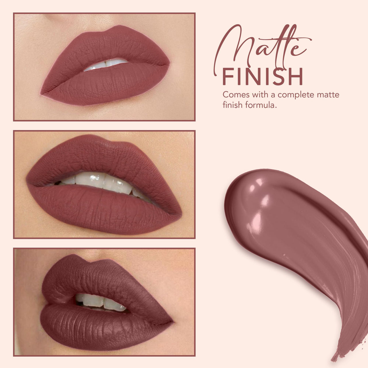 Carlton London Liquid Matte Chuffed Kiss Mocha Me Lipsticks |Enriched with Vitamin E, Avocado Oil | Matte Finish, Non-Sticky and Non-Drying | Upto 12 Hrs- 3ML (Mocha me)