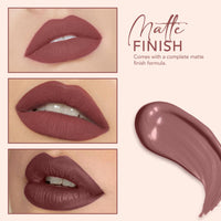 Carlton London Liquid Matte Chuffed Kiss Mocha Me Lipsticks |Enriched with Vitamin E, Avocado Oil | Matte Finish, Non-Sticky and Non-Drying | Upto 12 Hrs- 3ML (Mocha me)