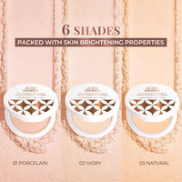 Just Herbs Oil Control Radiance Booster Age Defying Compact Powder for face Makeup 9g (Copper)