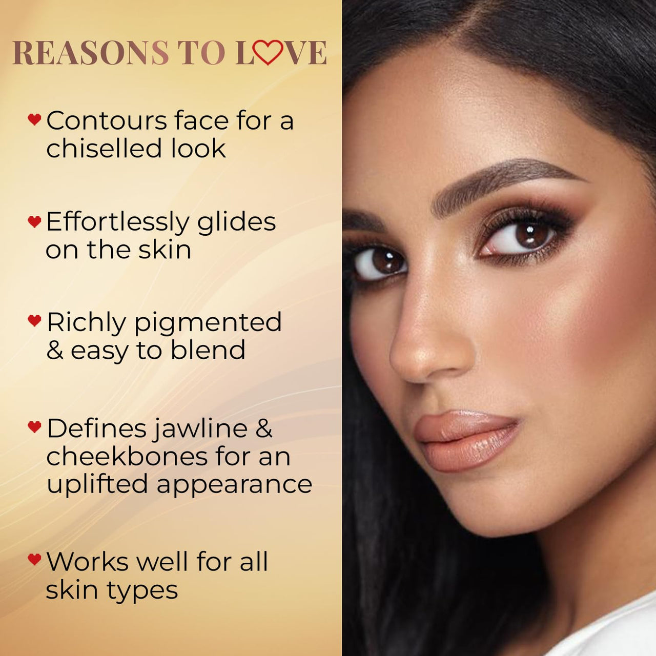 Just Herbs Super Hydrating Born To Sculpt Long Stay Bronzer Stick Infused with Shea Butter | Richly Pigmented | Defines and Uplift Appearance | Matte Finish | All Skin Types for Women 14g (Mocha)