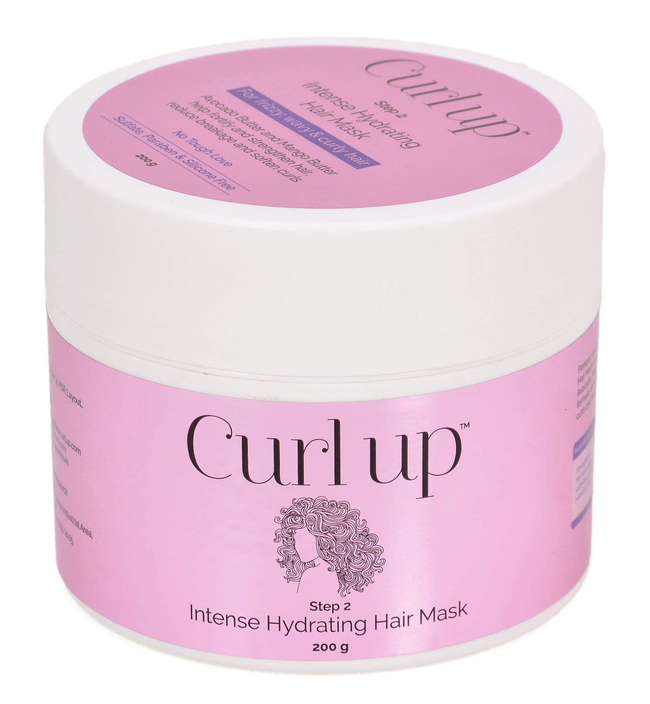 Curl up Intense Hydrating Hair Mask - Deep Conditioner For Curly Hair - Sulphate Paraben & Silicone Free (200 Gram, Fresh)