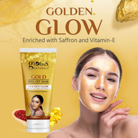 Globus Naturals Gold Peel Off Mask Enriched with Vitamin-E, For Golden Glow & Radiance, For Both Men & Women, Suitable For All Skin Types, 100g, Pack Of 3