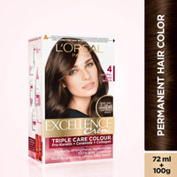L'OREAL PARIS Excellence Creme Hair Color, 4 Natural Dark Brown, 72ml+100g and L'Oréal Paris Excellence Creme Hair Color, 5 Natural Brown (72ml+100g)