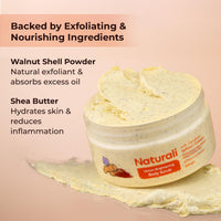 Naturali Ubtan Brightening Body Scrub | With Superfoods Saffron & Turmeric | Exfoliates | Removes Tan | Boosts Skin Glow | Paraben-free | For All Skin Types | 200gms