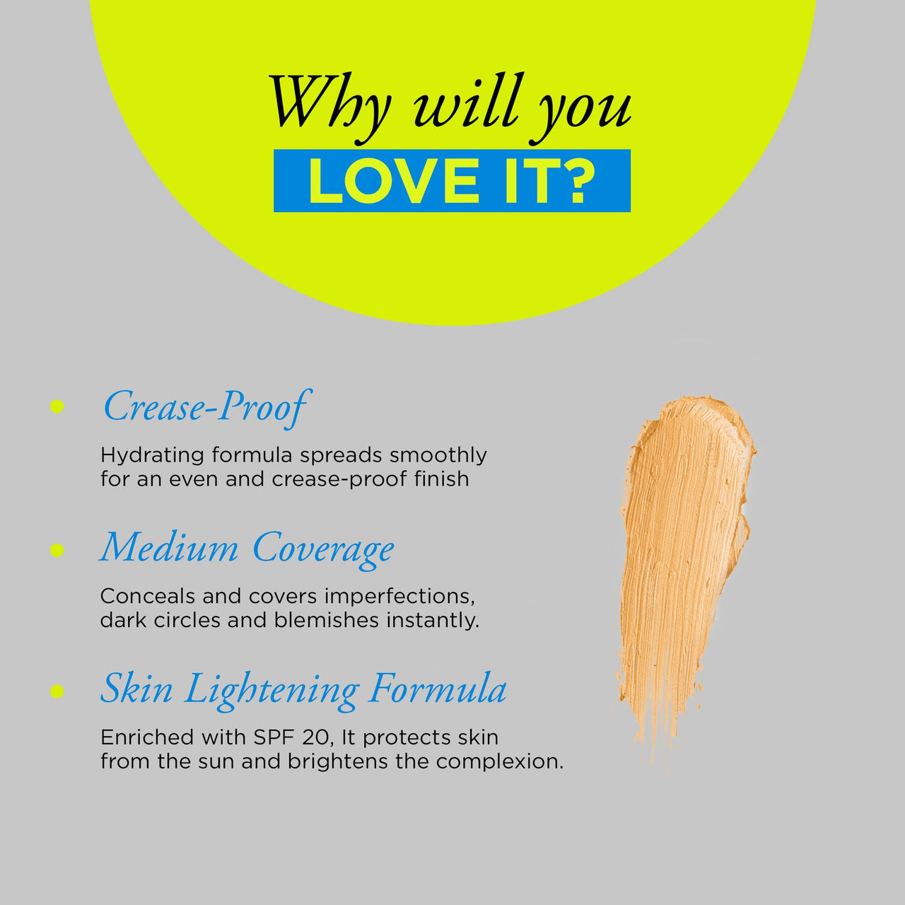Shryoan Face & Body Concealer Long-Lasting Full Coverage Makeup Concealer (Ivory Shade)