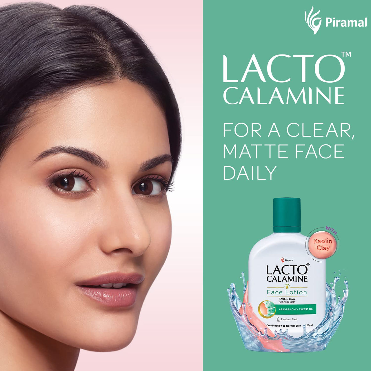 Lacto Calamine Face Lotion for Oil Balance - Combination to Normal Skin - 120 ml & Lacto Calamine Aloe Vera Gel with 99% Pure Natural Aloe Vera, Vitamin E and Glycerin - 150 g - Pack of 1