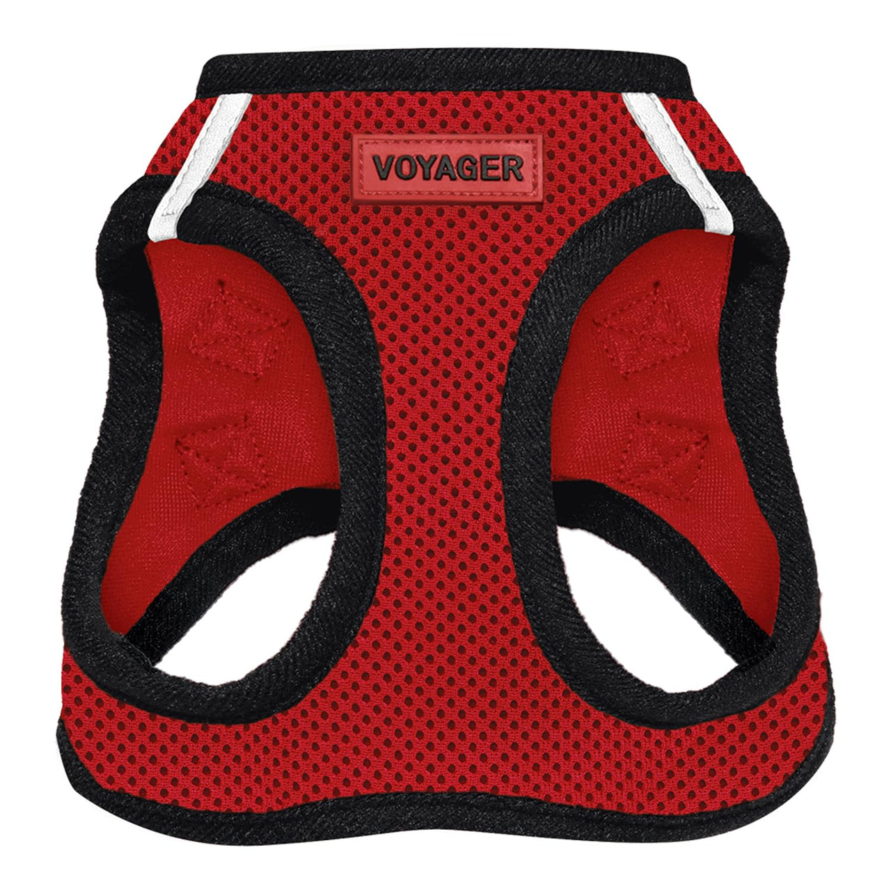 Voyager Step-In Air Dog Harness - All Weather Mesh Step in Vest Harness for Small Dogs by Best Pet Supplies - Red Base, S