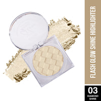 Hilary Rhoda Flash Glow Shine Highlighter | Rich Colour Payoff | Superfine Particles | 3D Reflective Glow | Blends Flawlessly -7g (Diamond Shine -Shade 03)
