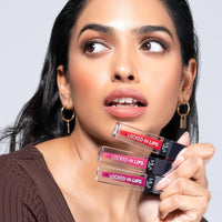 Mila Beauté Locked In Lips Transfer Proof Liquid Lipstick | Lasts Upto 12 Hrs. | Highly Pigmented and Hydrating | Transfer Proof Formula with Hyaluronic Acid | Smooth Glide Application - (Pink Cola, 4.5 ml)