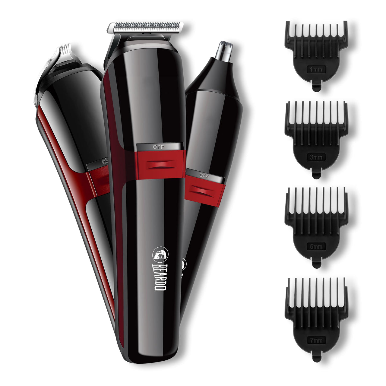 Beardo Ape-X 3-in-1 Multipurpose Trimmer for Men | Grooming Kit :- Trimmer, Shaver, Ear & Nose Trimmer | Stainless Steel self-sharpening blades | USB charge | Gift For Brother | Gift For Friends