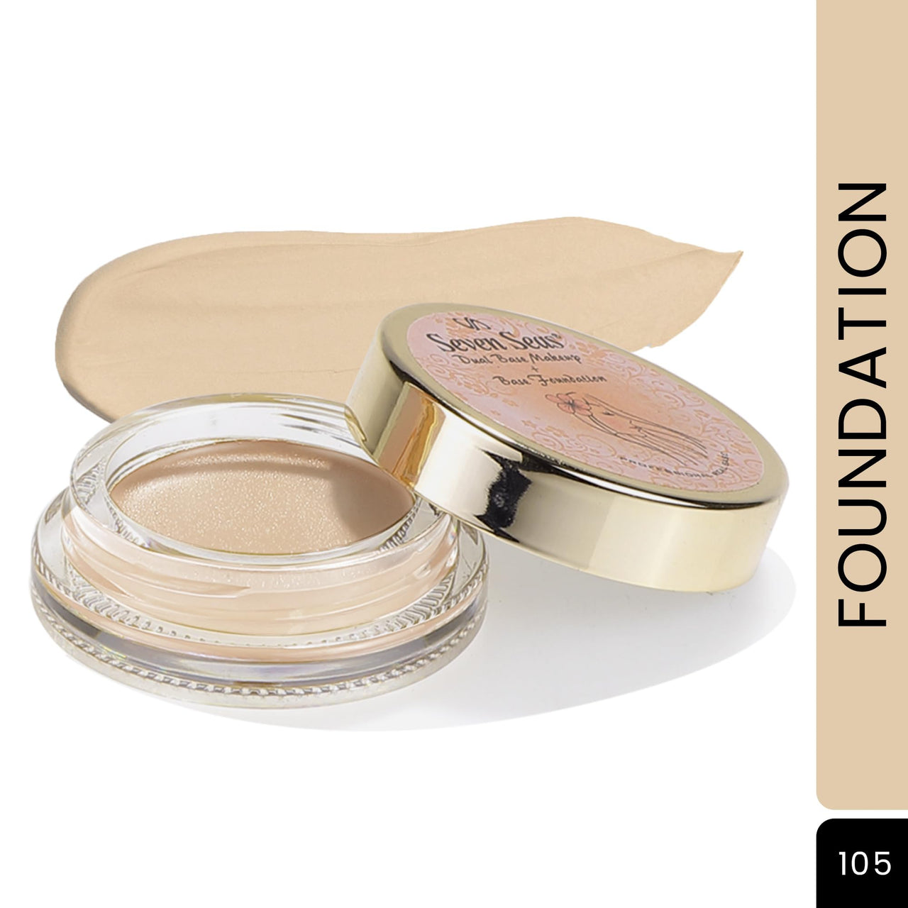 Seven Seas Mousse Foundation for All Skin Type Foundation & Concealer | Lightweight, Full Coverage concealer Foundation Matte Finish with SPF | Long Lasting Foundation for Face Makeup (Nude Beige)