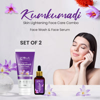 Globus Naturals Kumkumadi Skin Lightening Face Care Combo, Set of 2, Face Cream & Face Serum