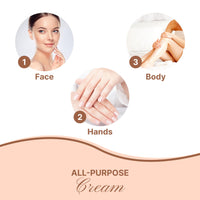 TryOnes Pure Peach Soft Light Moisturizing Cream With Vitamin E For All Skin Types 100% Natural, 0% Chemicals_Peach_50g