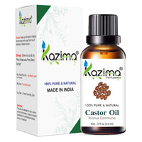 KAZIMA Combo of Cold Pressed Castor Carrier Oil and Jojoba Carrier Oil for Hair, Skin and Body, 15 ml each