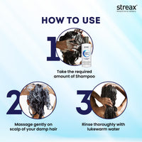Streax Professional Vitariche Care Smooth & Shine Shampoo For Women| Nourishing Biovit-A-OX Hair Shampoo | Infused with Silk Proteins| Ideal for Normal to Dry & Frizzy Hair| 300ml Bottle