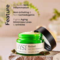 XYST Retinol Night Cream For Wrinkles & Anti-Aging | Lightweight Cream for Age Spots, Fine Lines and Skin Firmness | For Women & Men | For All Skin Types | 50g
