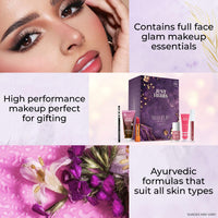 Just Herbs Perfect Gifting Glam Makeup Essentials Eid Gift Set with Blush Drops | Kajal | Ultra Matte Lipstick | Strobe Cream | Liquid Lipstick and Nail Paint for Women 200g